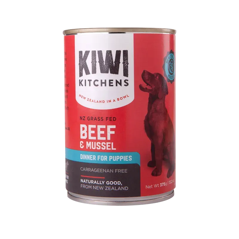 Kiwi Kitchens Puppy Beef & Mussel 375G 9Pk(Om9)