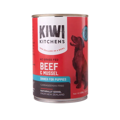 Kiwi Kitchens Puppy Beef & Mussel 375G 9Pk(Om9)