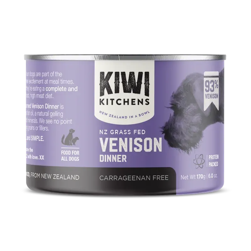 Kiwi Kitchens Dog Venison 170G 18Pk (Om18)