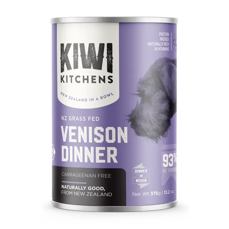 Kiwi Kitchens Dog Venison 375G 9Pk (Om9)