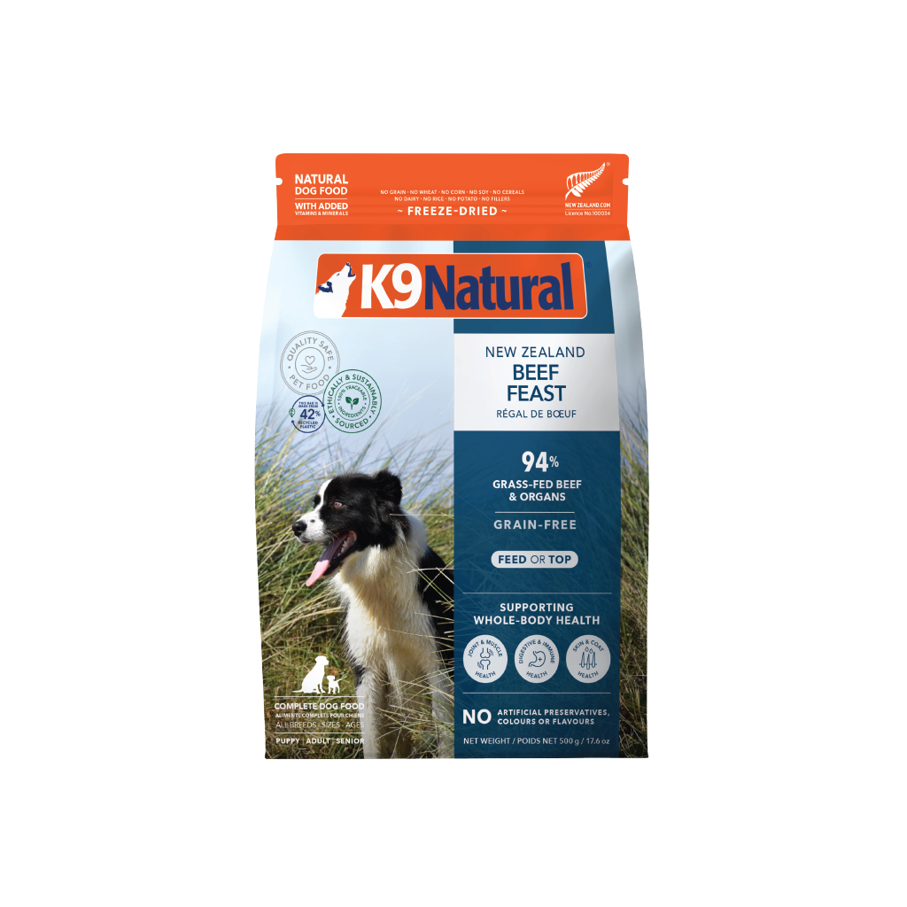 K9 Natural Grain-Free Fd Nz Beef Feast 500G