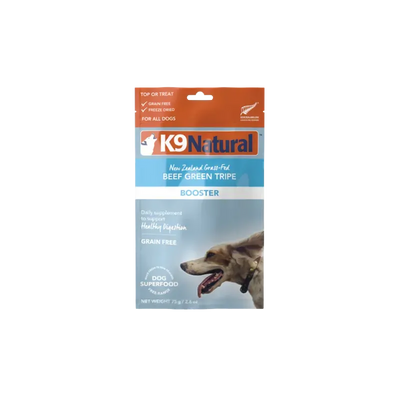 K9 Natural Grain-Free Freeze-Dried Dog Food Supplement Booster, Beef Green Tripe 75g