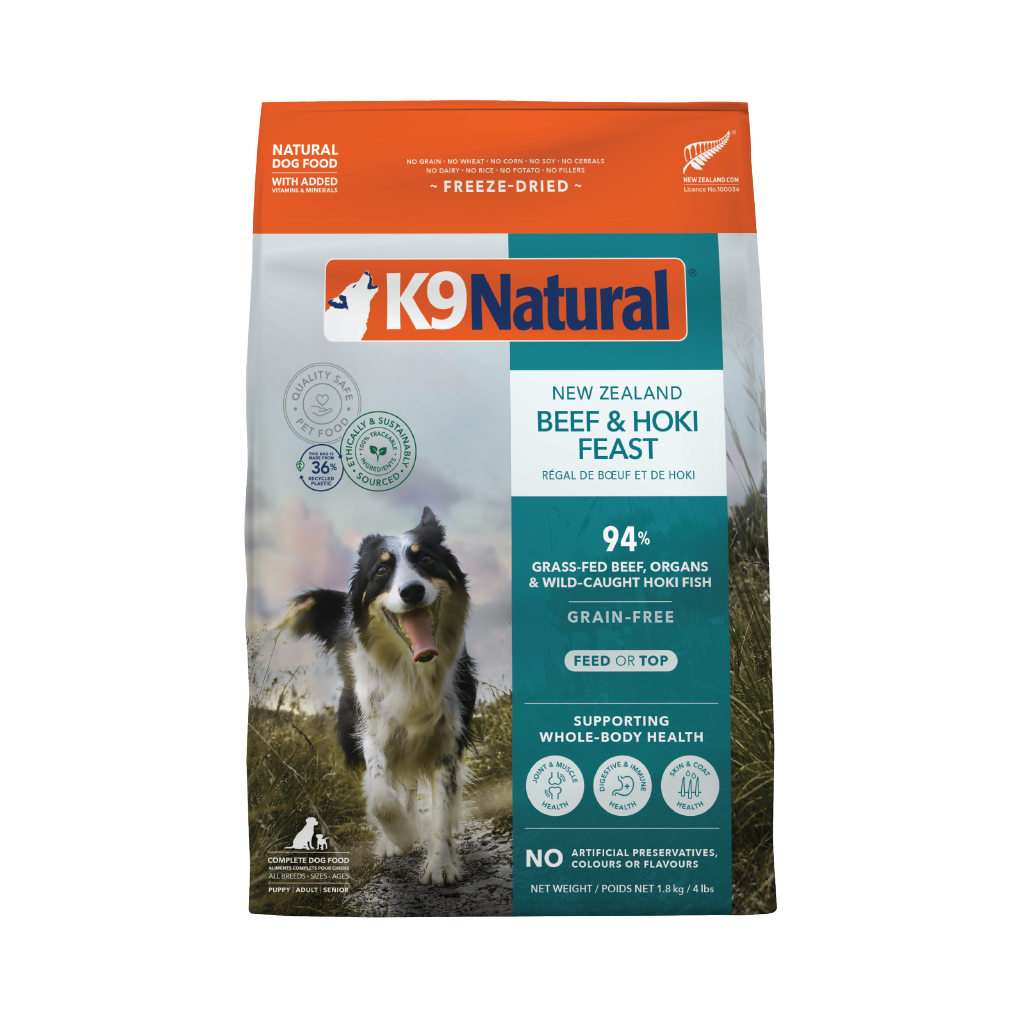 K9 Natural Grain-Free Fd Nz Beef & Hoki Feast 1.8Kg