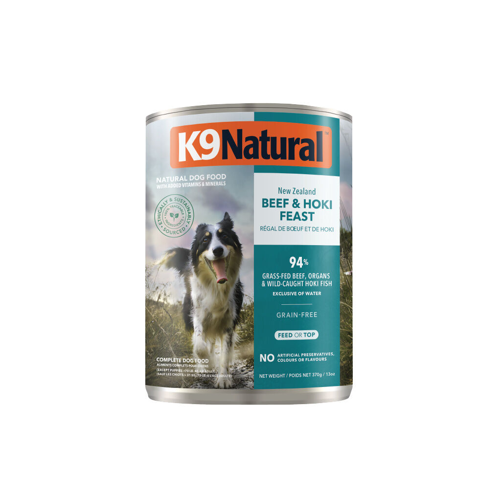 K9 Natural Nz Beef & Hoki Feast 370G 12Pk (Om12)