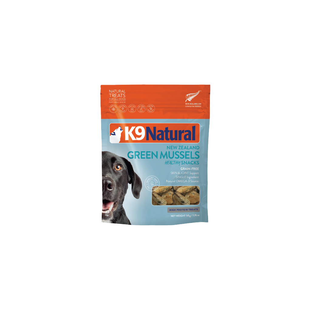 K9 Natural Fd Dog Treats Nz Green Lipped Mussel Bites 50G