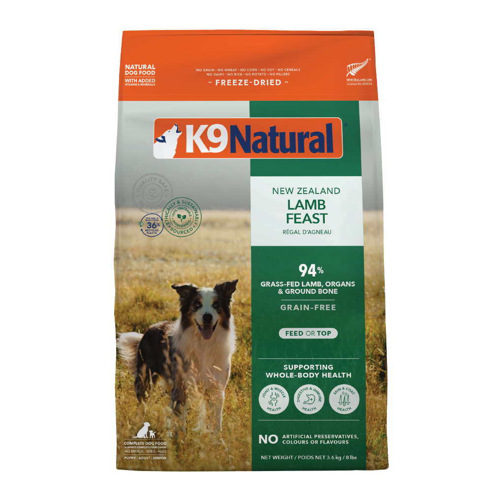 K9 Natural Grain-Free Fd Nz Lamb Feast 3.6Kg