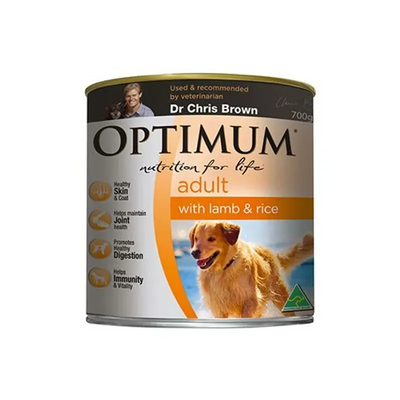 Optimum Dog Wet Adult Lamb And Rice 700G 12Pk(Om12)