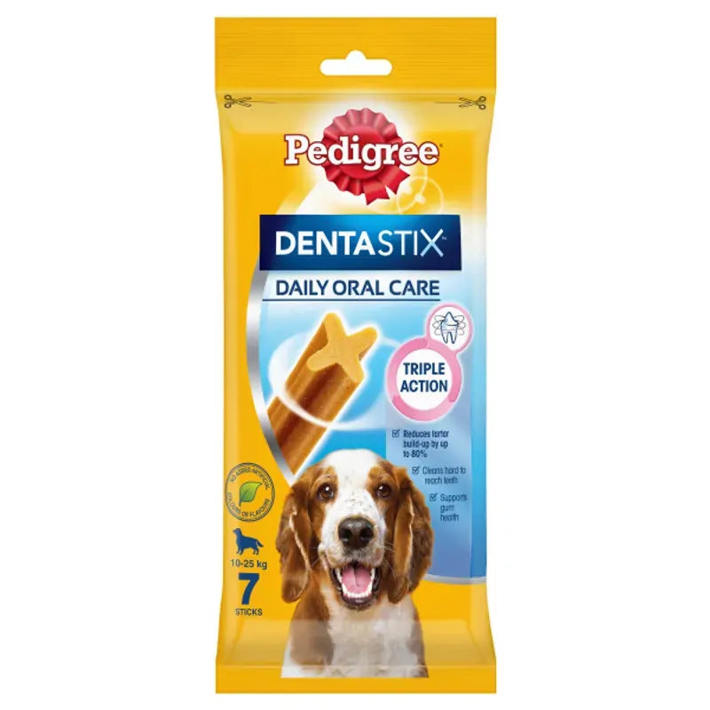 Pedigree Snacks Dentastix Med Dog 7Pc 10Pk(Om10)