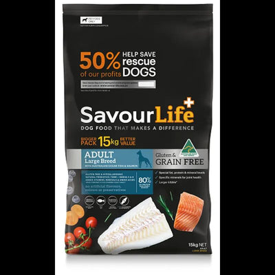 Savourlife Grain-Free Adult Lge Breed Fish 15Kg