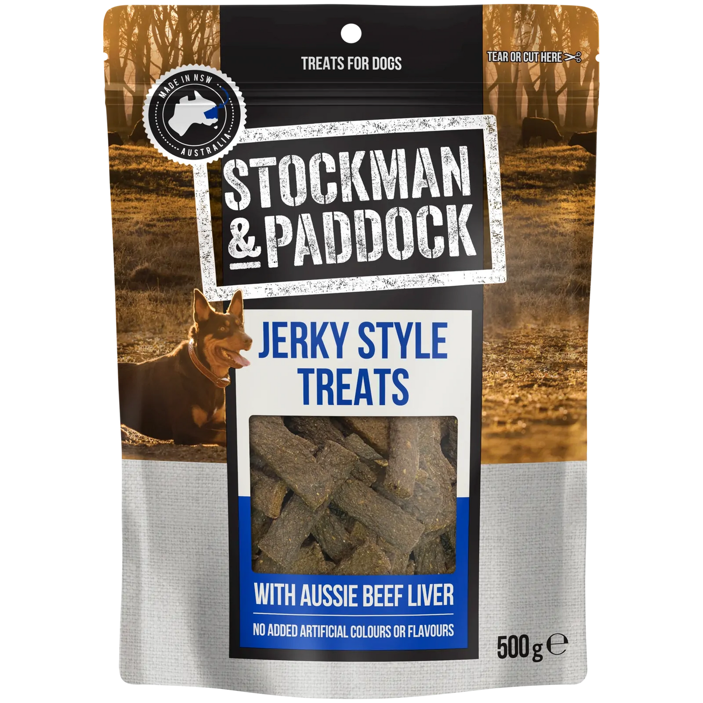 Stockman & Paddock Aussie Beef Jerky Style Treats 500G