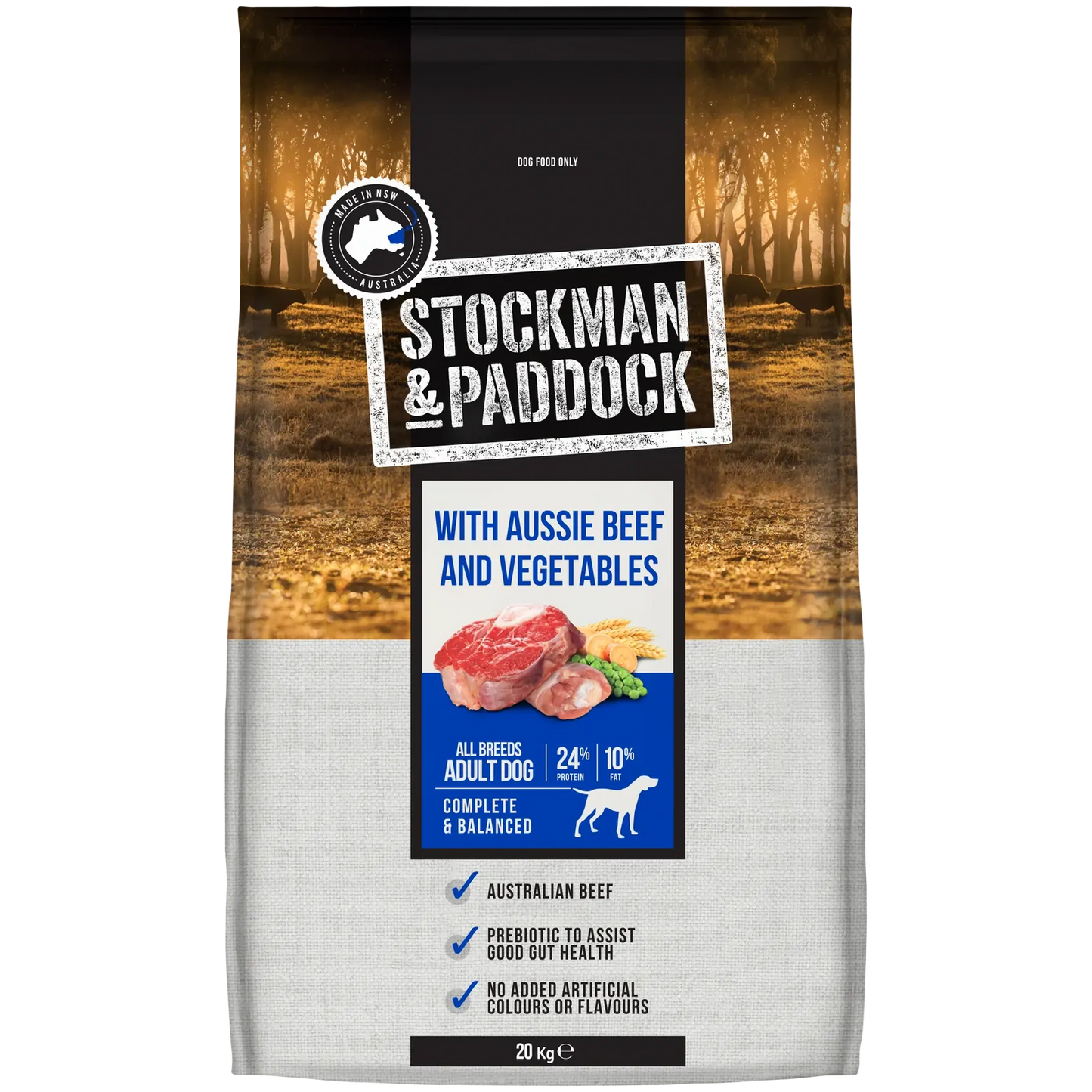Stockman & Paddock Adult Beef And Vegetables Dry Food 20Kg