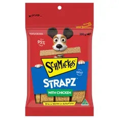 Schmackos Snacks Strapz Chicken 200G 8Pk(413433) (Om8)