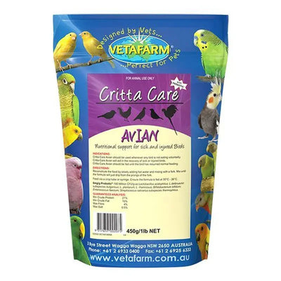 Vetafarm Avian Crittacare 450G Vetafarm