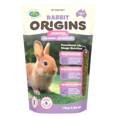 Vetafarm Rabbit Origins Junior 1.5Kg Vetafarm