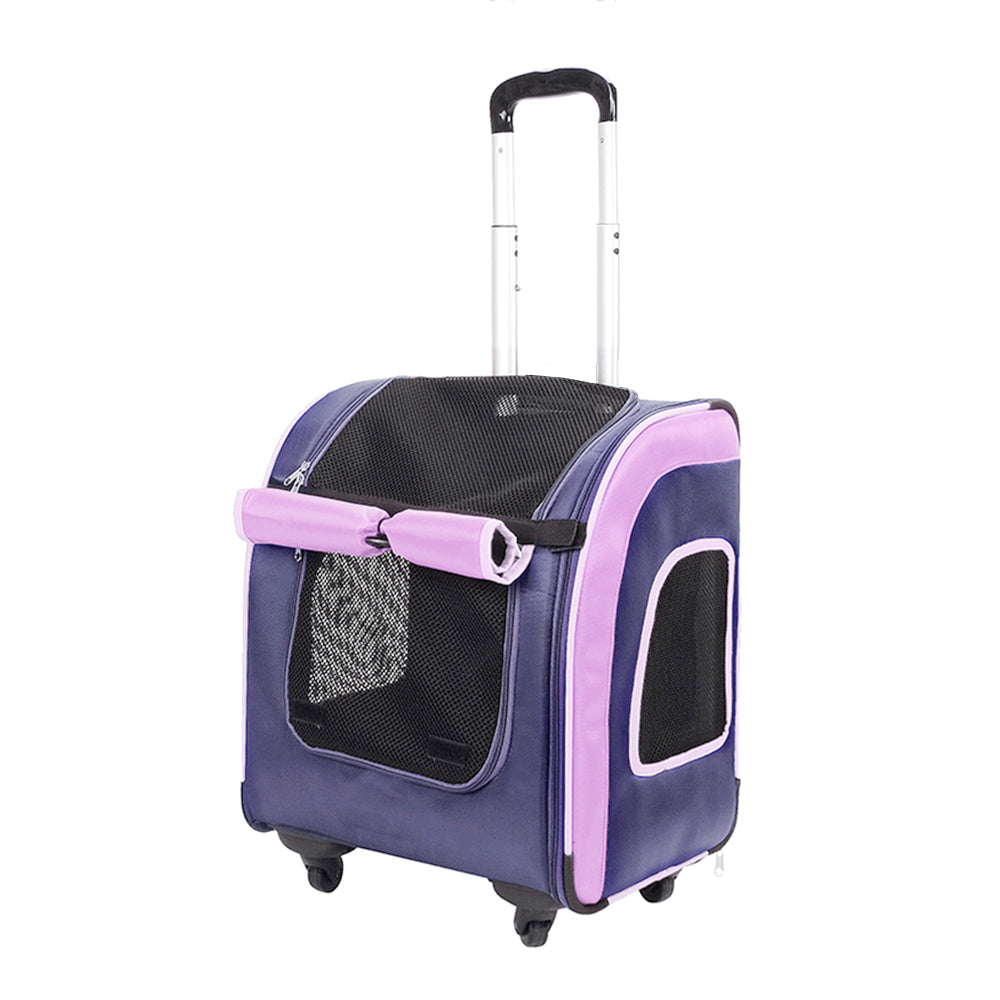 Liso Backpack Parallel Transport Pet Trolley- Purple/Blue by Ibiyaya Ibiyaya