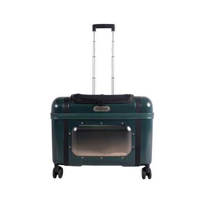 Ibiyaya Lavada Pet Transport Hard Safety Carrier Trolley on Wheels - Phthalo Green Ibiyaya