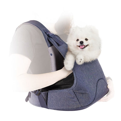 Ibiyaya Hug Pack Padded & Mesh Dog Sling Carrier - Denim Blue Ibiyaya