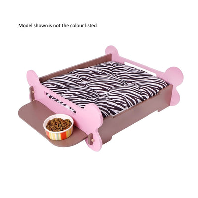 Bone-Bone Pet Bed (M) - Pink/Brown by Ibiyaya Ibiyaya