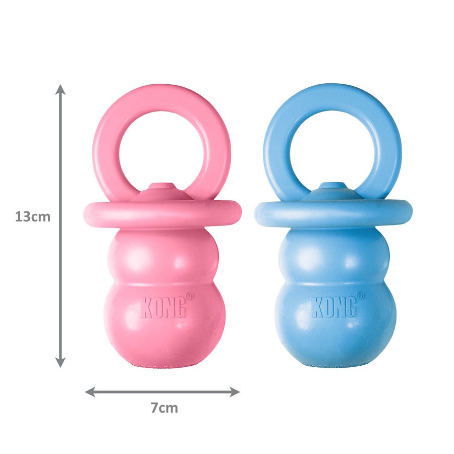 KONG Puppy Binkie Teething Treat Dispensing Dog Toy in Assorted Colours - Medium KONG