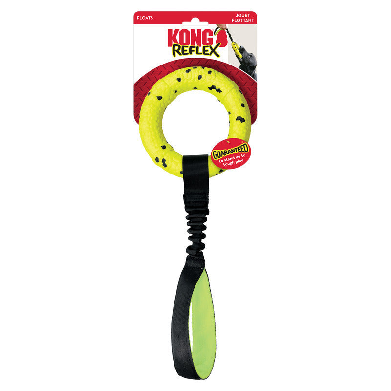 KONG Reflex Bite Defying Floating Dog Toy - Reflex Tug KONG