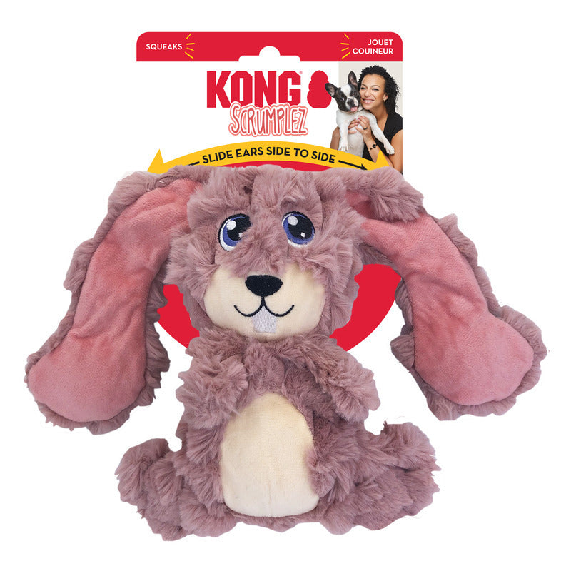 KONG Scrumplez Tug Squeaker Dog Toy - Bunny