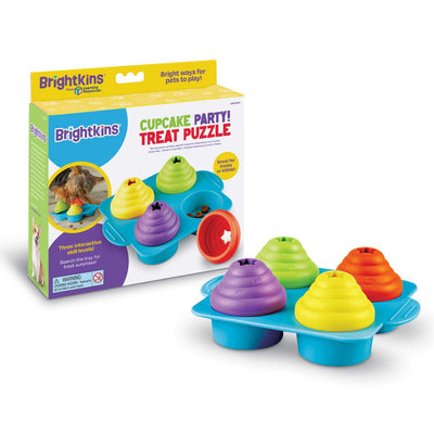 Brightkins Cupcake Party! Interactive Dog Treat Dispensing Toy & Puzzle Brightkins