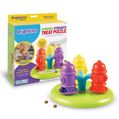 Brightkins Spinning Hydrants Dog Treat and Meal Interactive Feeder Toy Brightkins
