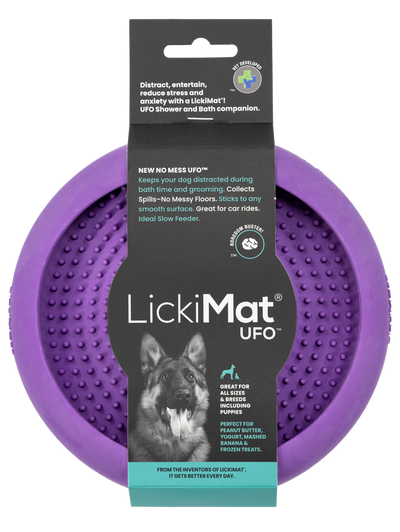 Lickimat UFO Slow Food Anti-Anxiety Licking Dog Bowl - Purple Lickimat