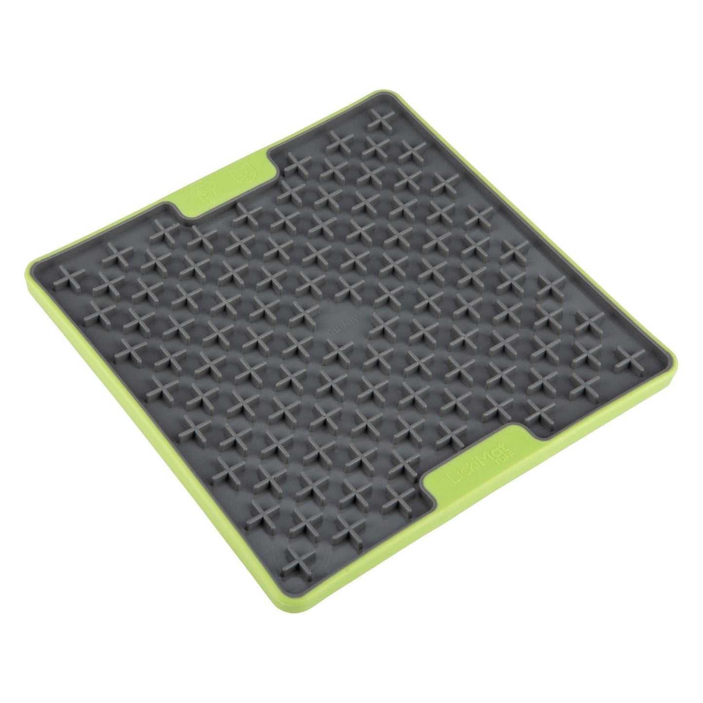 LickiMat Buddy Tuff Slow Food Bowl Anti Anxiety Licking Mat for Dogs - Green Lickimat