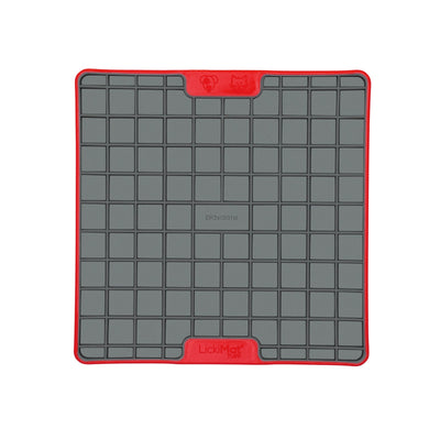 LickiMat Playdate Tuff Slow Food Licking Mat for Cats - Red Lickimat