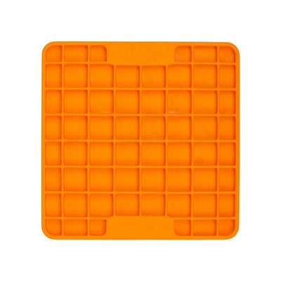 Lickimat Mini Playdate Slow Food Bowl Anti-Anxiety Mat for Dogs - Orange Lickimat