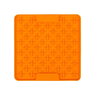 Lickimat Mini Buddy Slow Food Bowl Anti-Anxiety Mat for Dogs - Orange Lickimat