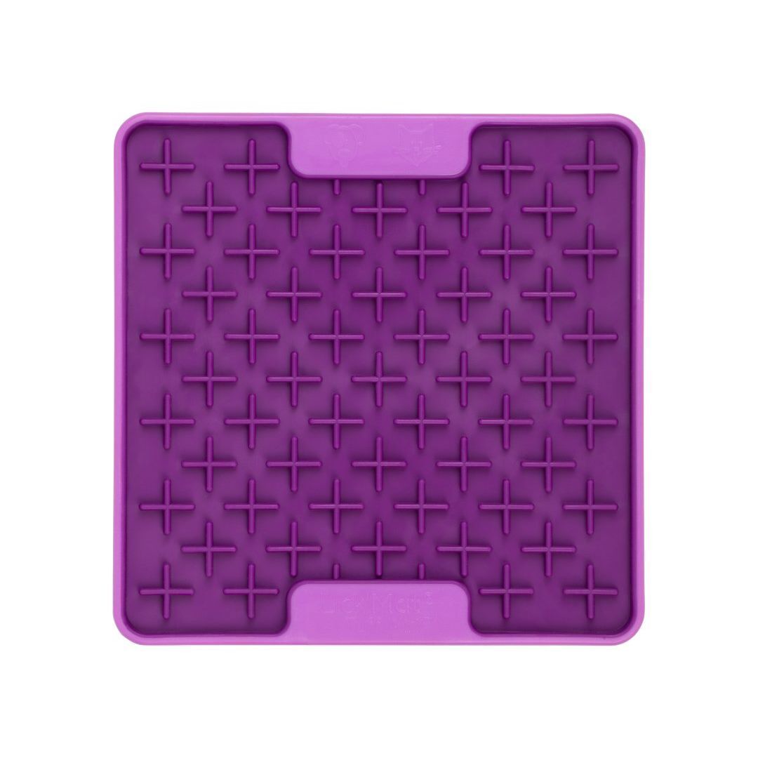Lickimat Mini Tuff Buddy Slow Food Bowl Anti-Anxiety Mat for Dogs - Purple Lickimat