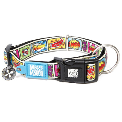Max & Molly Smart ID Dog Collar - Comic - Large Max & Molly