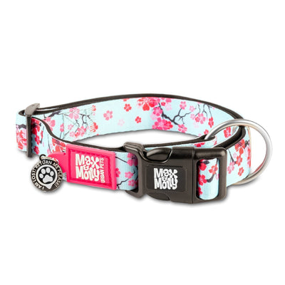 Max & Molly Smart ID Dog Collar - Cherry Bloom - Medium Max & Molly