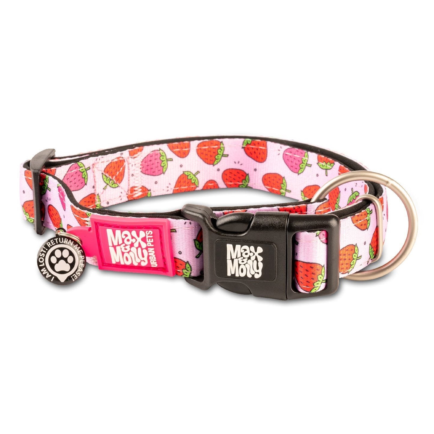 Max & Molly Smart ID Dog Collar - Strawberries - Small Max & Molly