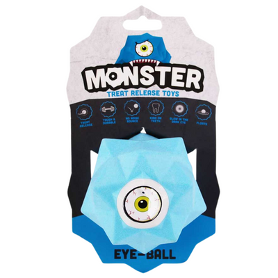 Blue Monster Treat Ball – Durable Interactive Dog Toy