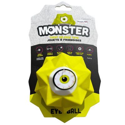 Green Monster Treat Ball – Interactive Glow-In-Dark Dog Toy