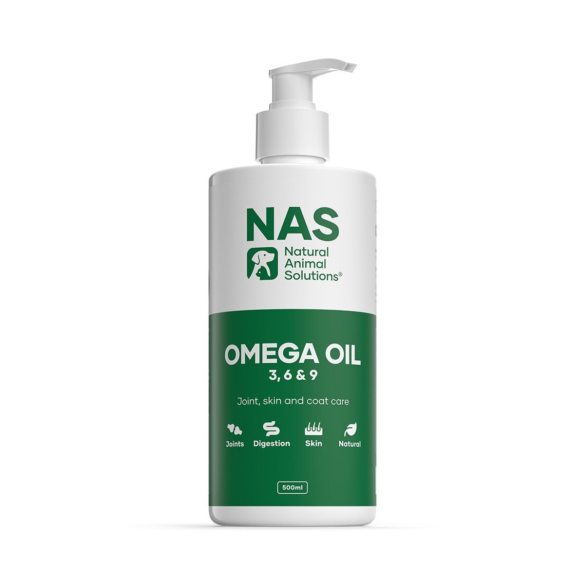 Natural Animal Solutions Omega 3,6 & 9 Supplement Oil for Dogs 500ml Natural Animal Solutions