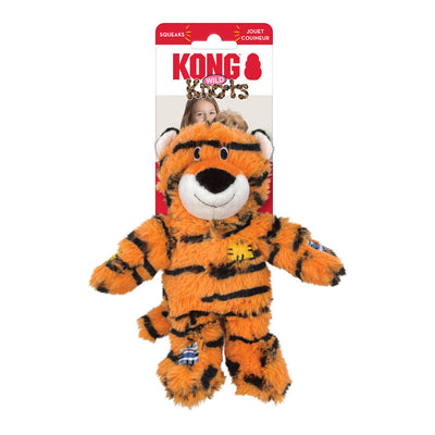 KONG Wild Knots Tiger Tug & Snuggle Plush Dog Toy KONG