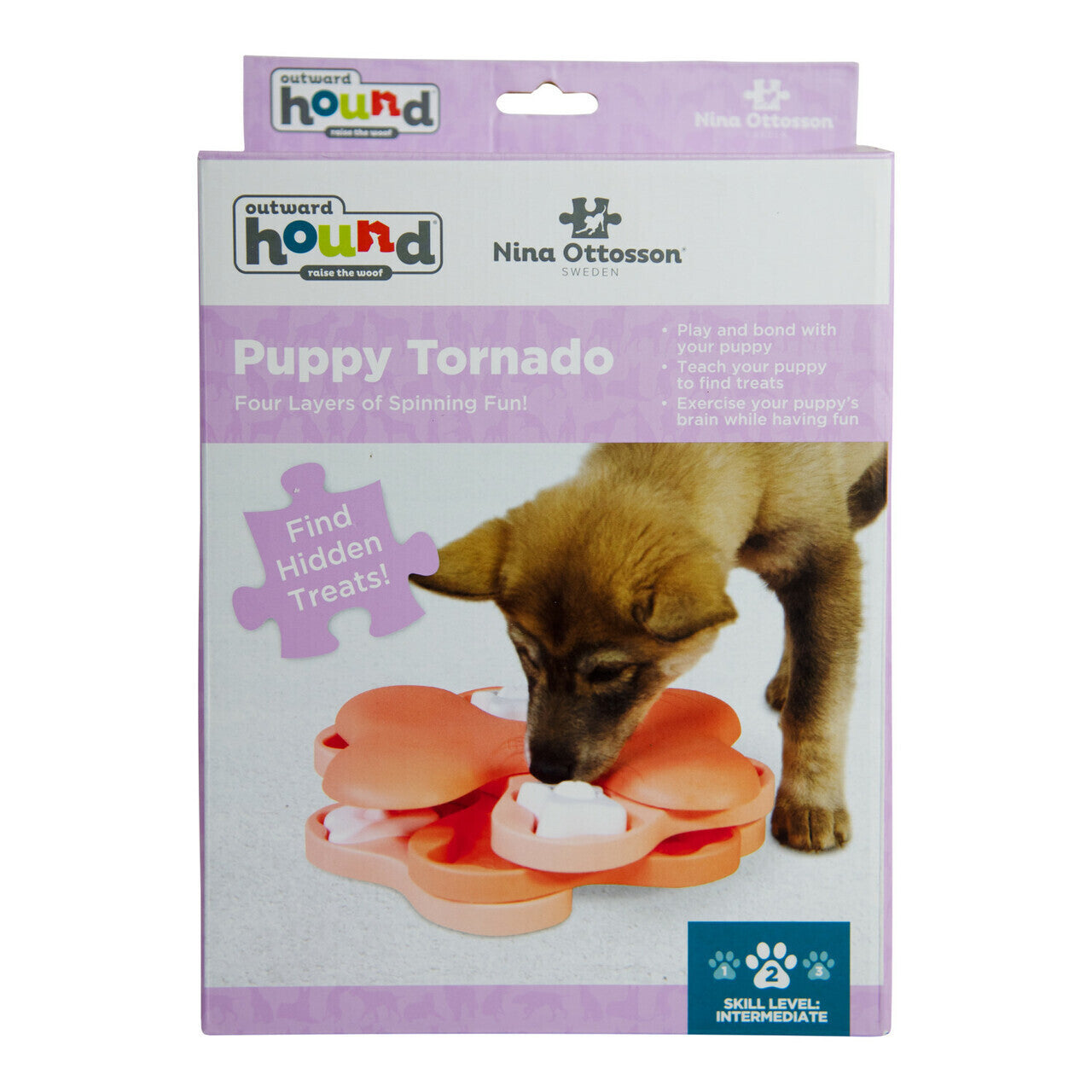 Nina Ottosson Tornado Interactive Puzzle Dog Toy for Puppies - Level 2 Nina Ottosson