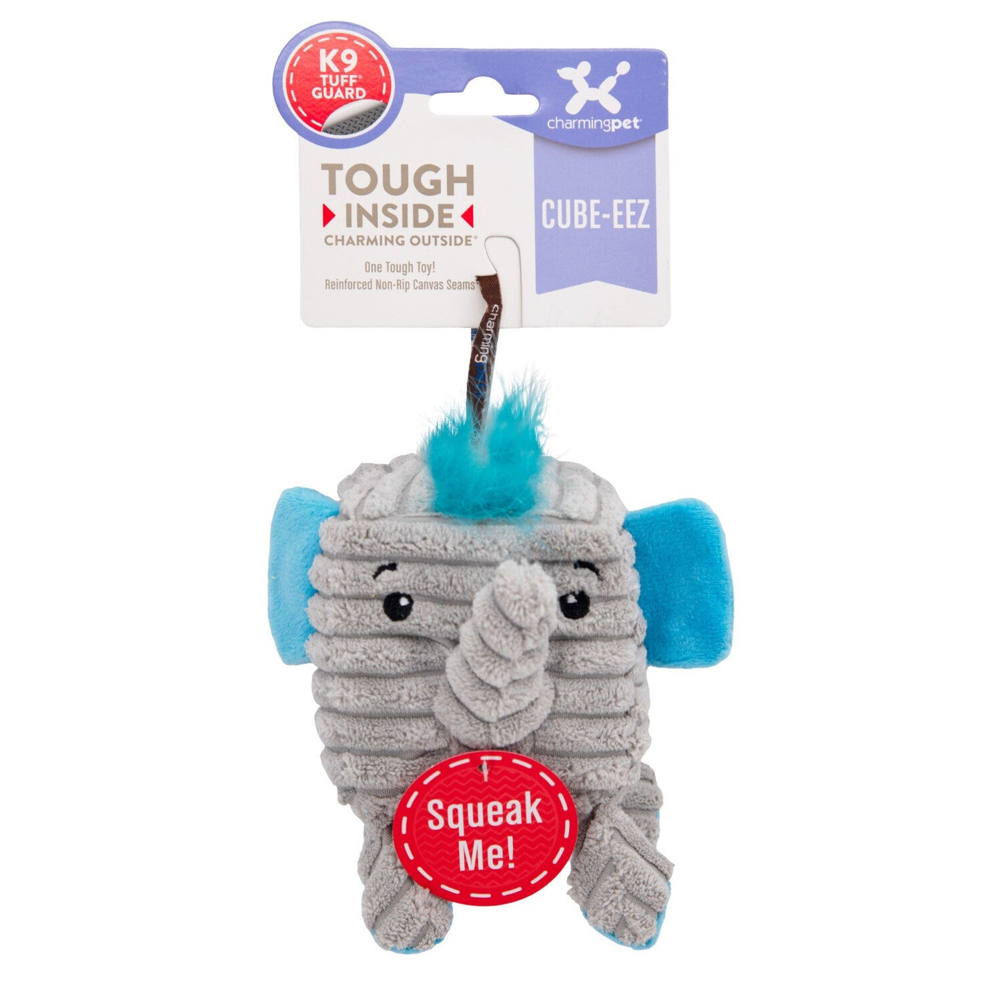 Outward Hound Cube-Eez 2-in-1 Squeaker Dog Toy - Elephant Outward Hound