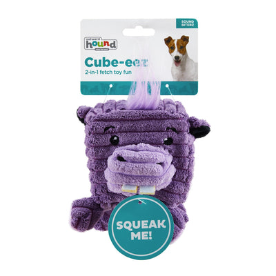 Outward Hound Cube-Eez 2-in-1 Squeaker Dog Toy - Hippo Outward Hound