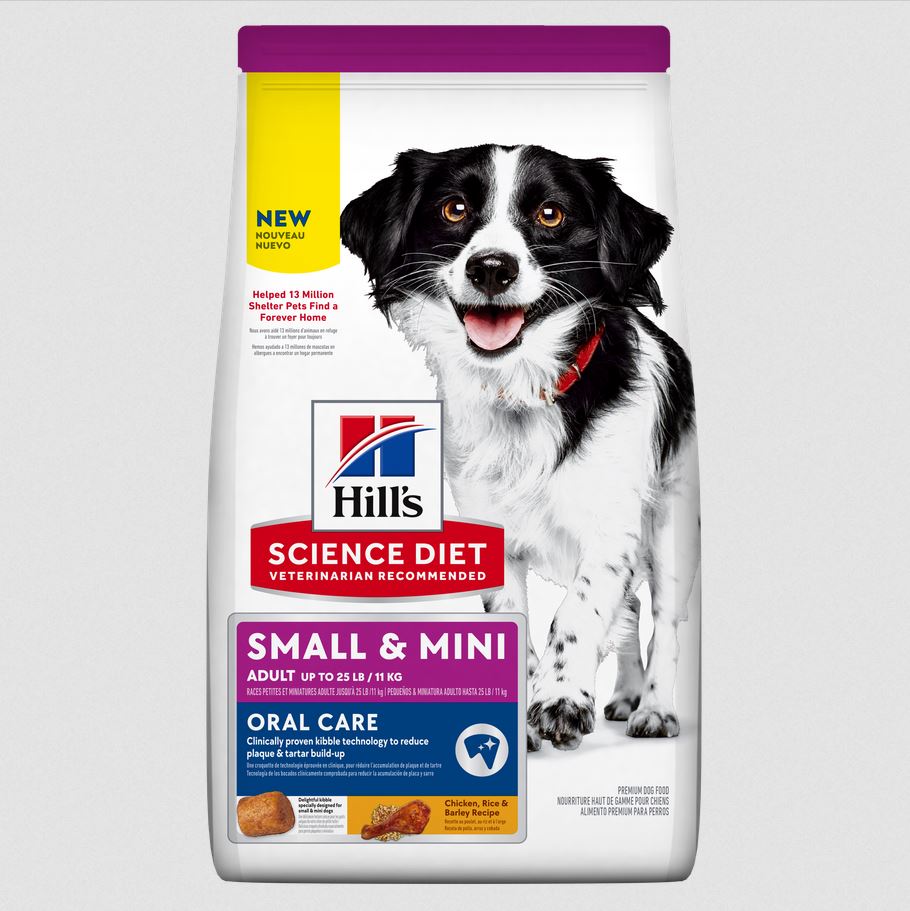 Hill's Science Diet Adult Small Mini Dog Oral Care - Plaque & Tartar Defence Dry Food