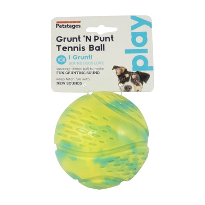 Petstages Grunt N Punt Tennis Ball Fetch Dog Toy Petstages