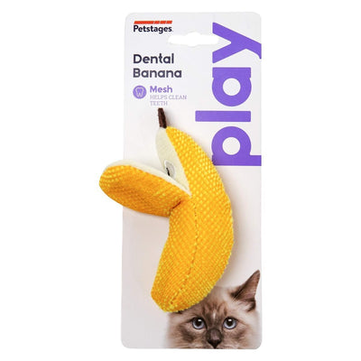 Petstages Dental Banana Catnip Chew Toy for Cats Petstages