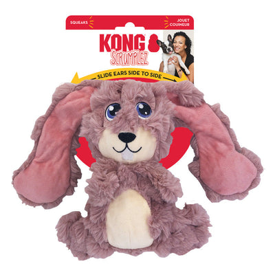 3 x KONG Scrumplez Tug Squeaker Dog Toy - Bunny Kong