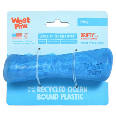 West Paw Seaflex Recycled Plastic Fetch Dog Toy - Drifty Small - Surf West Paw