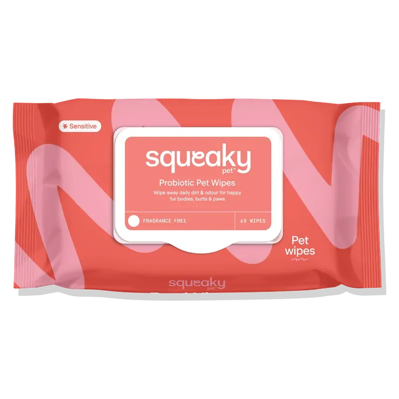 Squeaky Pet Probiotic Pet Wipes Fragrance Free 60 Wipes