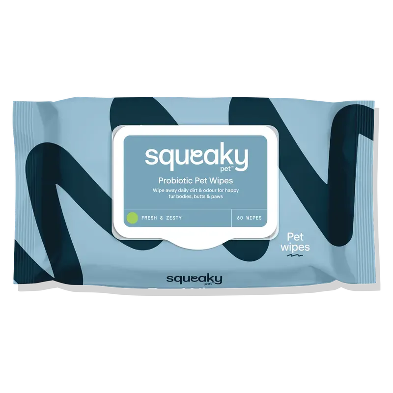 Squeaky Pet Probiotic Pet Wipes Fresh & Zesty 60 Wipes